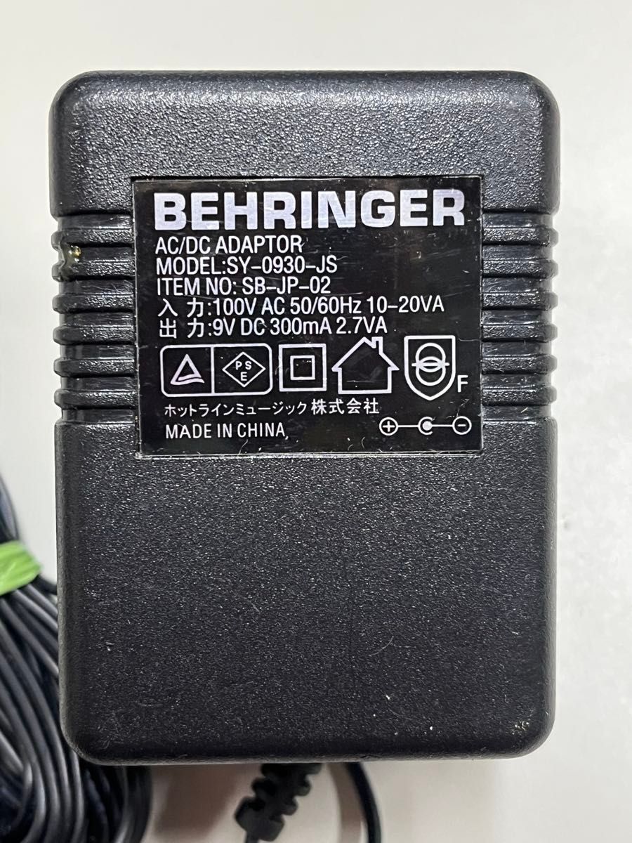 BEHRINGER ベリンガー 純正 ACアダプター SY-0930-JS｜Yahoo!フリマ