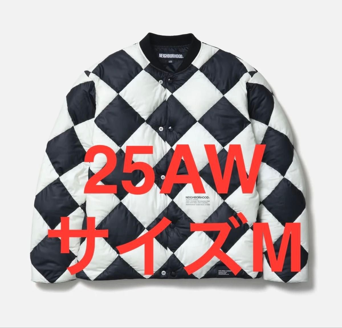 NEIGHBORHOOD CHECKER DOWN JACKET ネイバーフッド M｜Yahoo!フリマ
