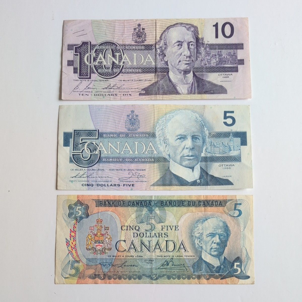 カナダ 旧紙幣 10ドル 5ドル 3枚セット 外国紙幣 古紙幣｜Yahoo!フリマ