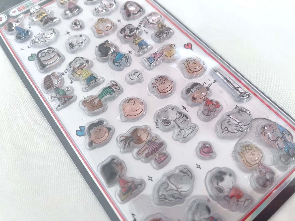 新品 スヌーピー ボンボンドロップシール ぷっくりシール 立体シール