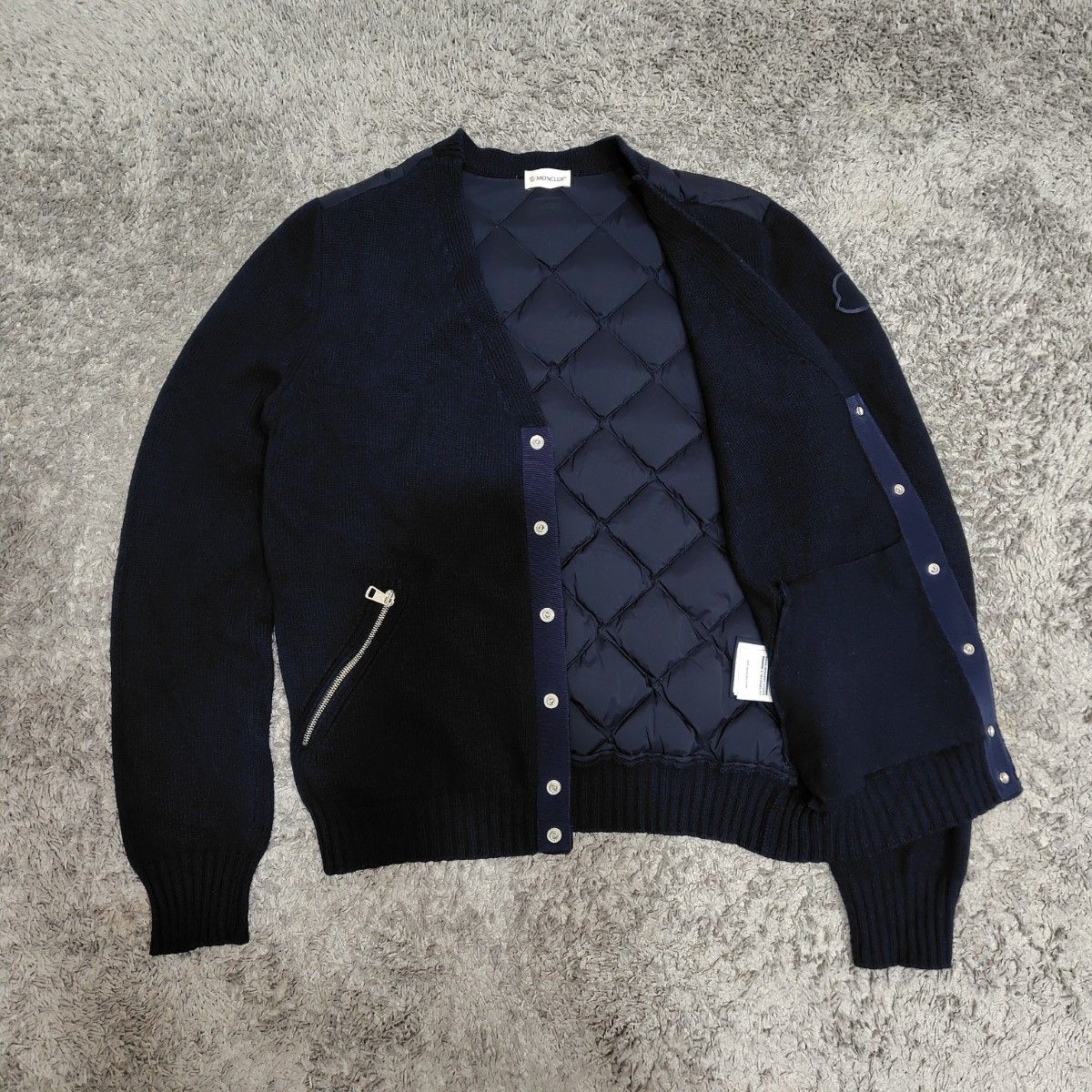 MONCLER Cardigan Tricot モンクレール ハイブリッドダウン