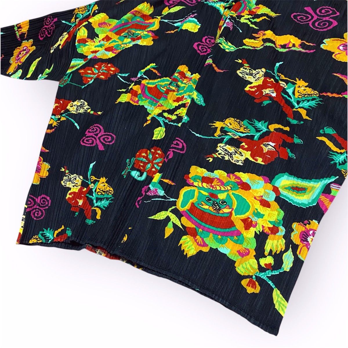 プリーツプリーズPLEATS PLEASE ISSEY MIYAKE チャイナ柄 希少シャツ