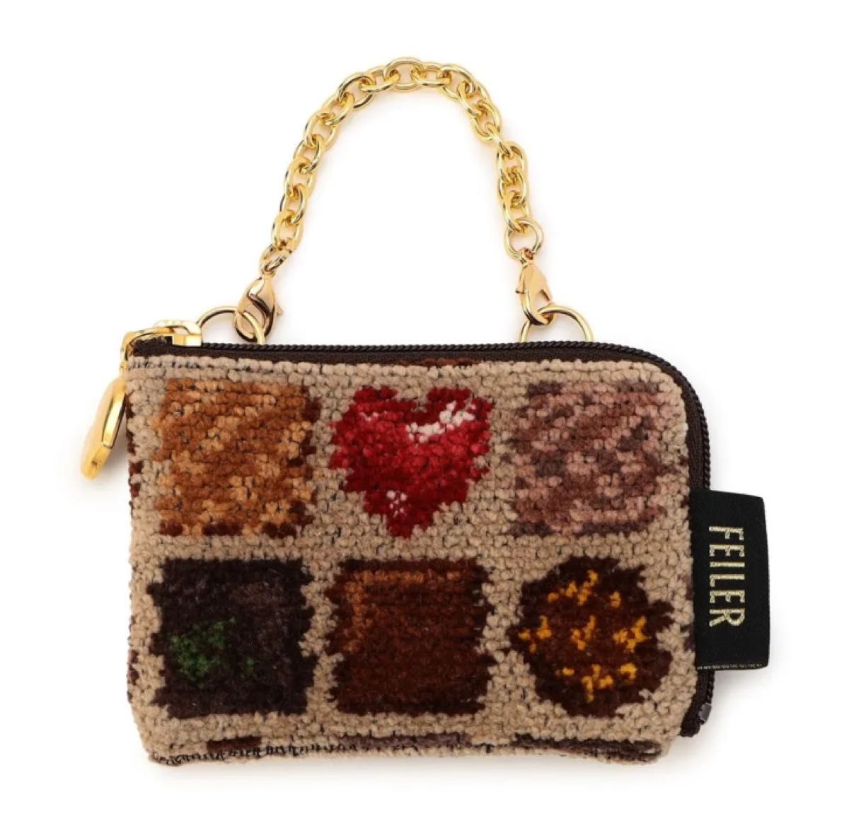 フェイラー コフレドゥショコラ サイドポーチ バッグチャーム ベージュ