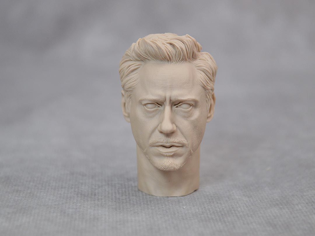 トニー・スターク 1/6 カスタムヘッド 未塗装 検 ホットトイズ Hottoys