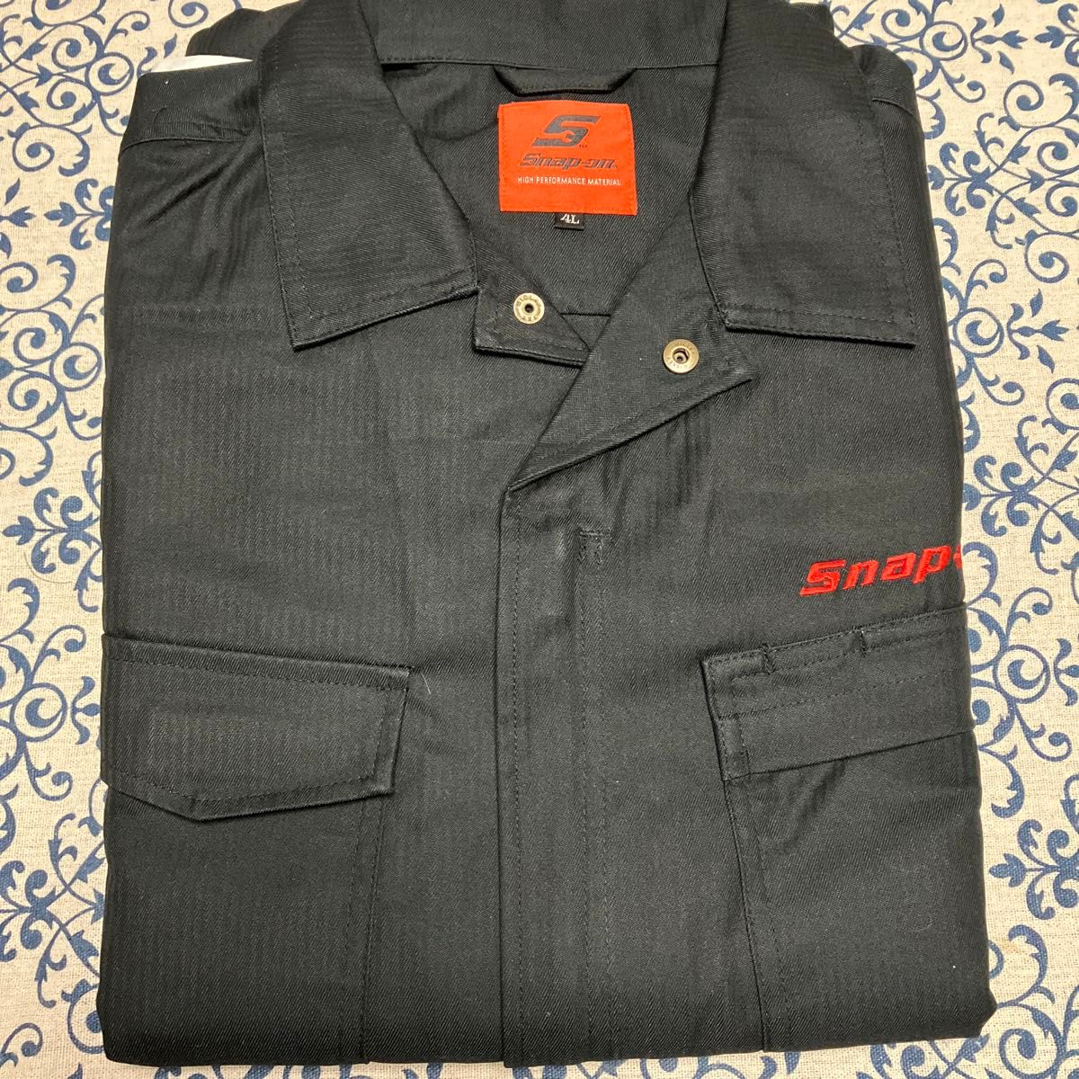 スナップオン長袖ツナギブラック4L(適応身長182〜187cm) 新品未使用品