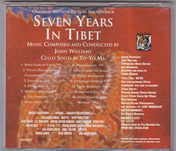 Yahoo!オークション - CD セブン・イヤーズ・イン・チベット オリジナ