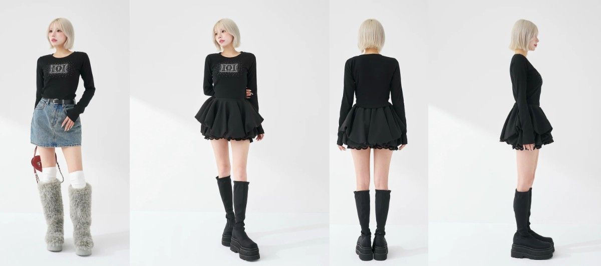 ダーリッチ darich シャイニーDDロゴコンパクトロングTシャツ ブラック