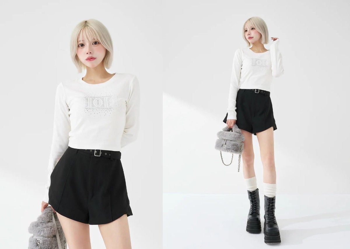 ダーリッチ darich シャイニーDDロゴコンパクトロングTシャツ ブラック