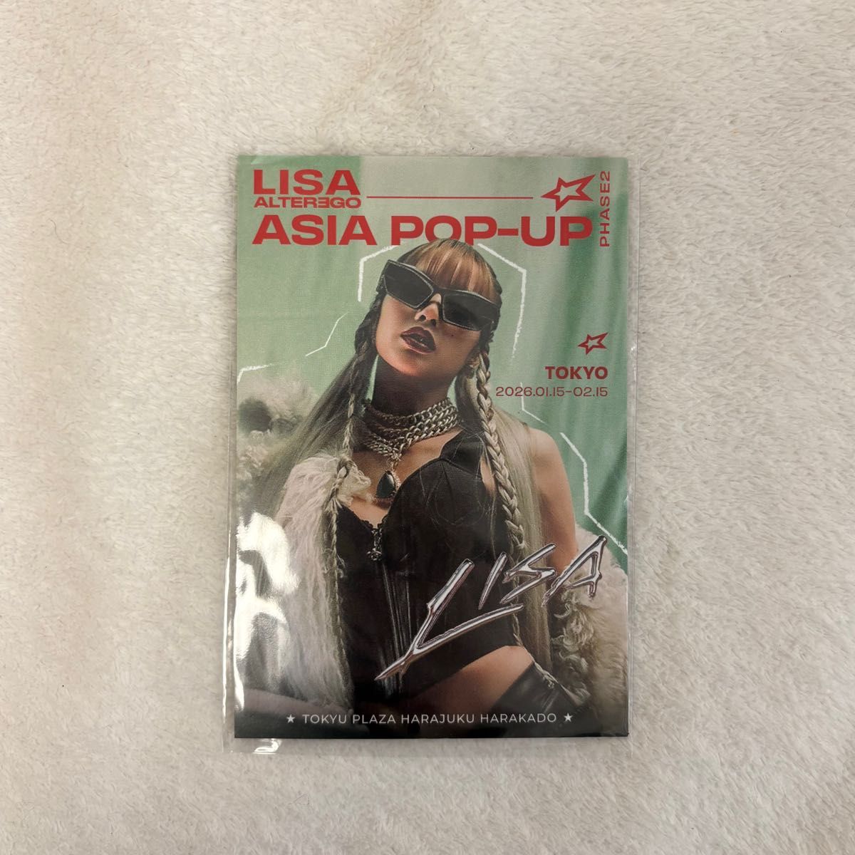 BLACKPINK LISA ポップアップ 入場特典 ポストカード ブラックピンク