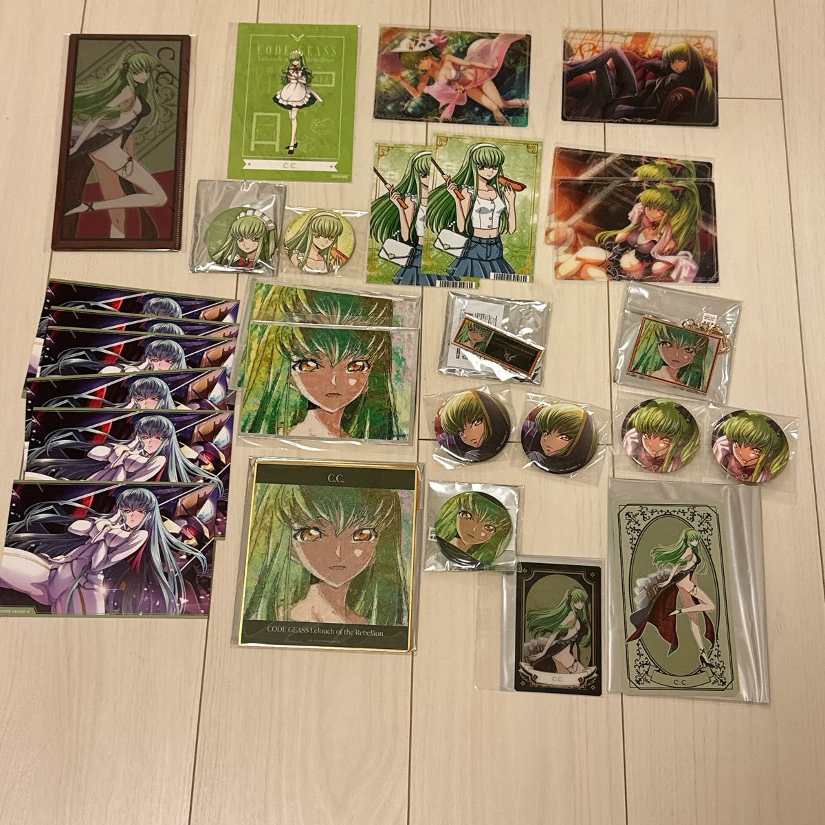 コードギアス C C 缶バッジ ブロマイド ポストカード ギアジェネ