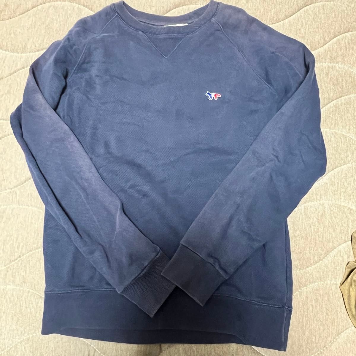 メゾンキツネ スウェット トレーナー S ネイビー トリコロール