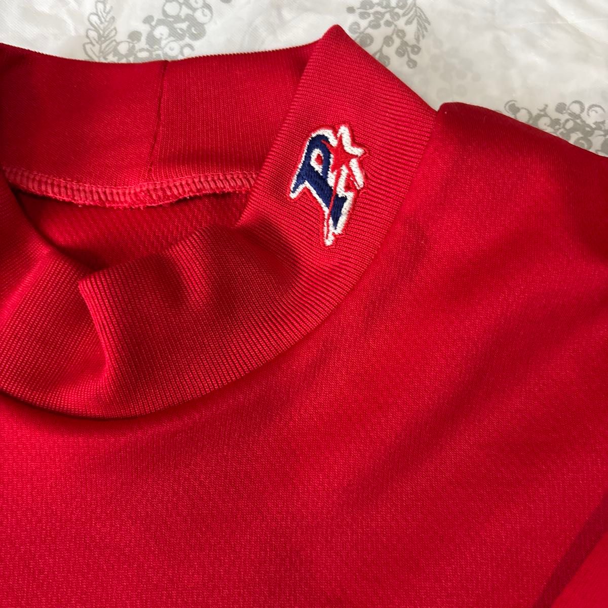 ポルテ 野球 ユニフォーム ベースボールシャツ 長袖シャツ 赤 2点