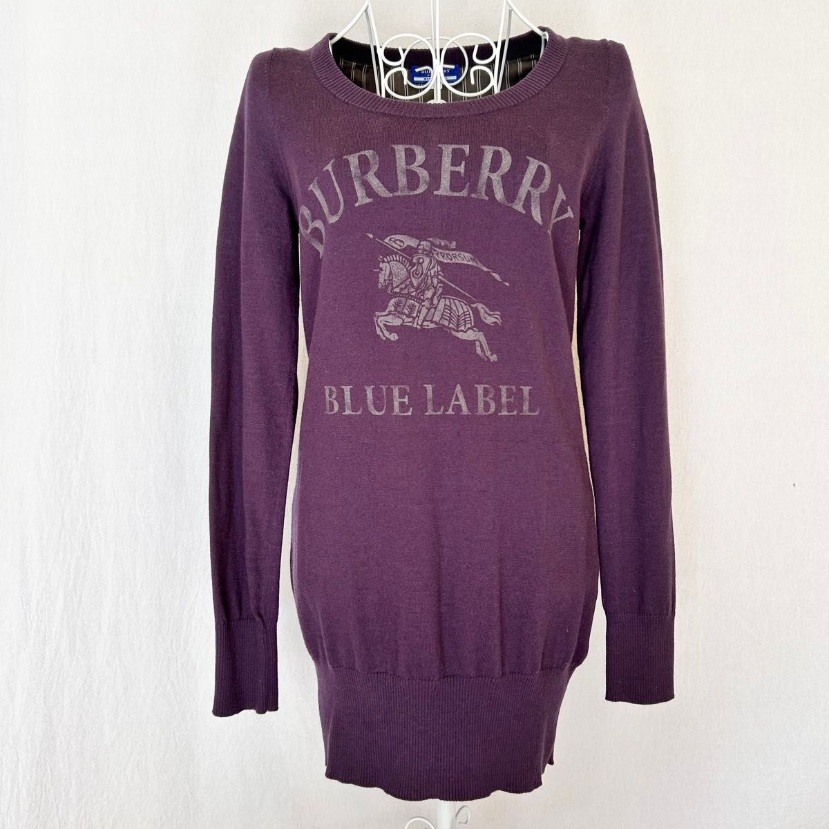 美品 バーバリー ブルーレーベル ニットワンピース チュニック