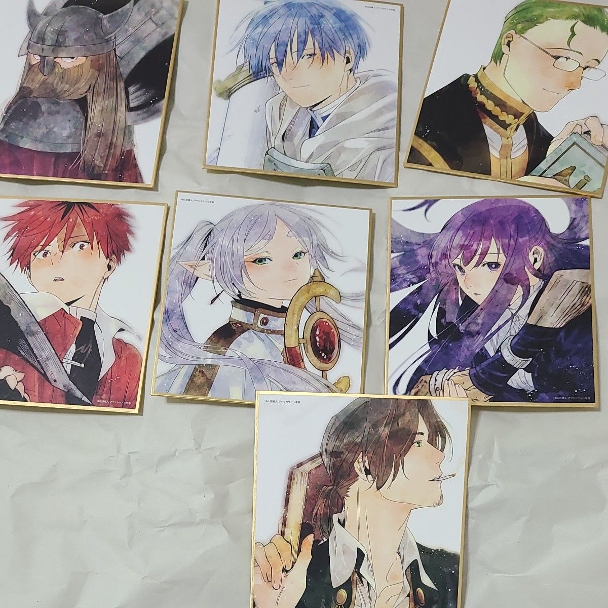 葬送のフリーレン Blu-ray 特典 アベツカサ先生描き下ろしミニ色紙 全7