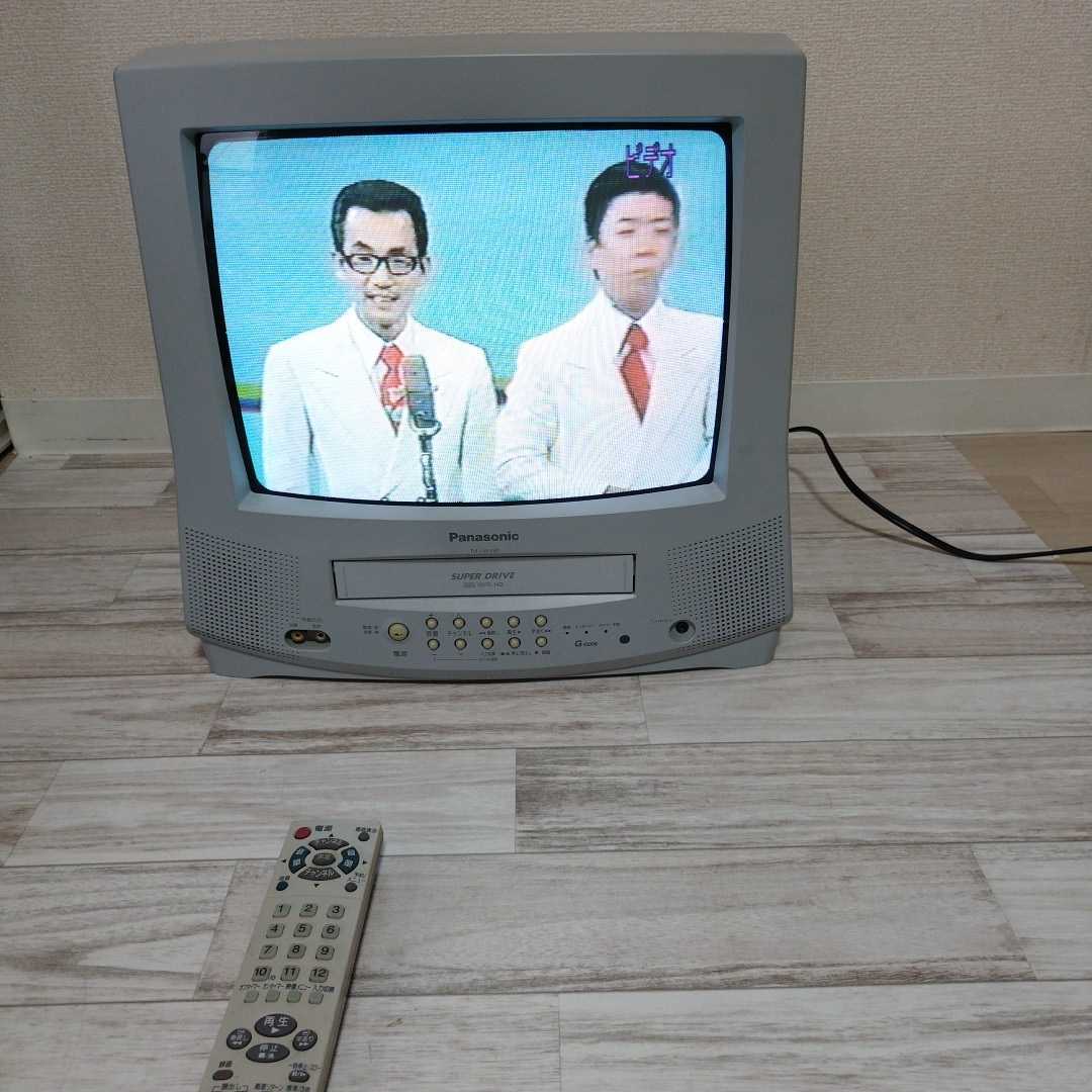 Yahoo!オークション - th-14ev60 VHSビデオ付カラーテレビ リモコン付
