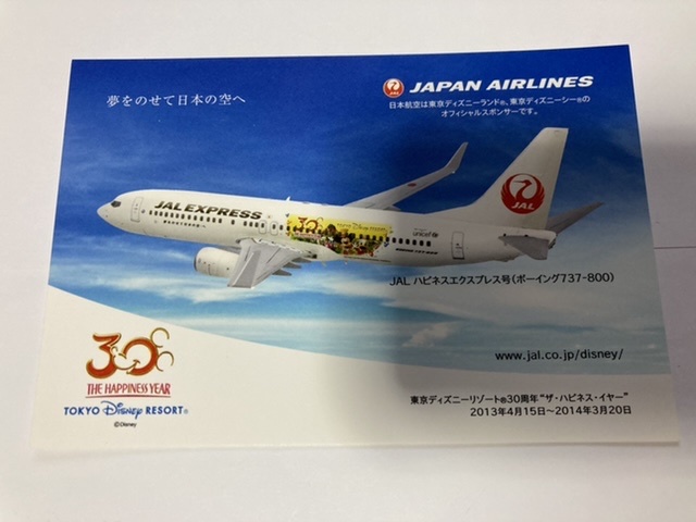 飛行機模型 ディズニー JALハピネスエクスプレス 30th 飛行機模型