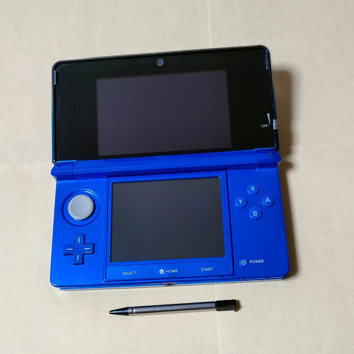 ニンテンドー3DS 本体のみ コバルトブルー 裏面シリアル番号薄くなって