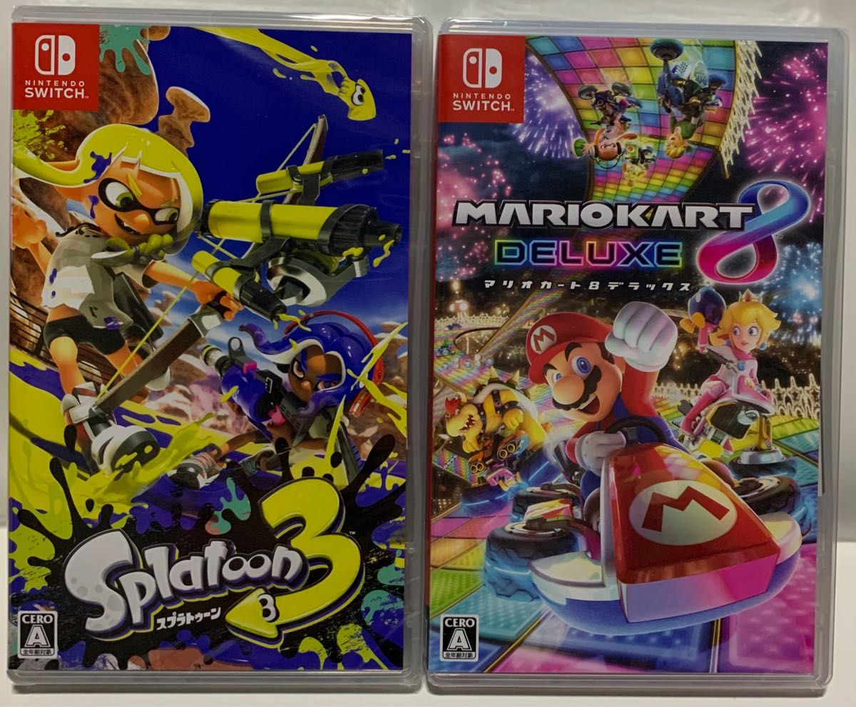 新品 Nintendo Switch スプラトゥーン3・マリオカート8 デラックス (2