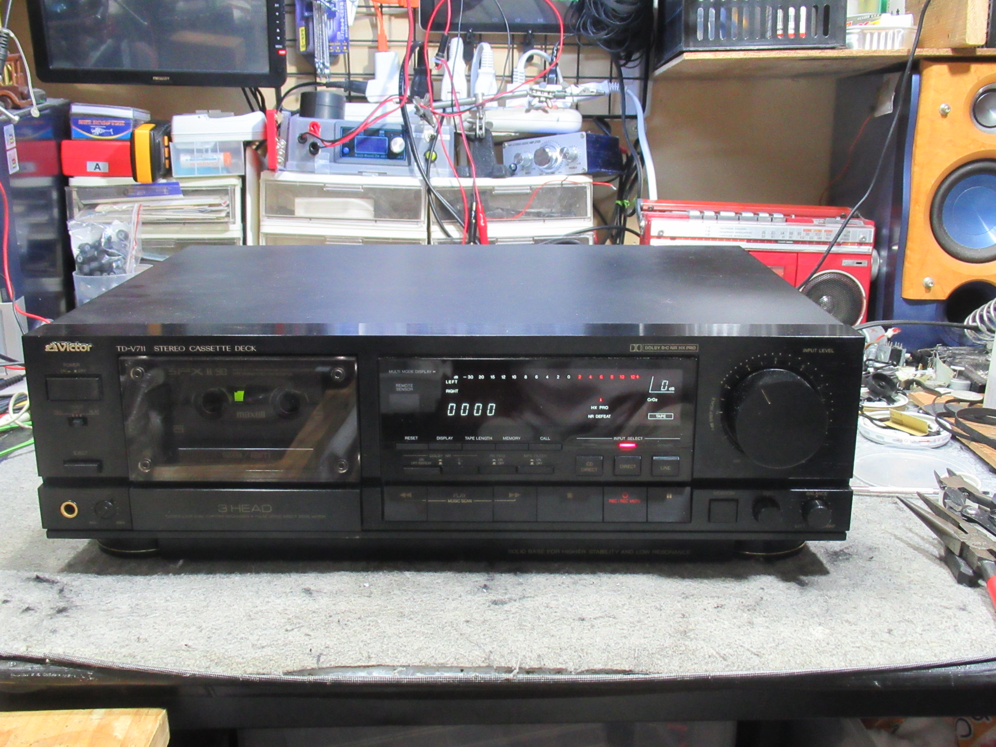 VICTOR TD-V711 ステレオカセットデッキ Victor TD-V711 リール回転