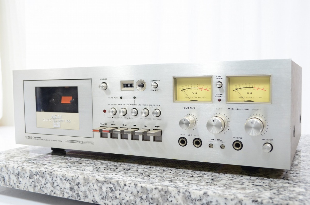 希少AKAI アカイ ステレオカセットデッキ GXC-735D 昭和レトロ ☆AKAI