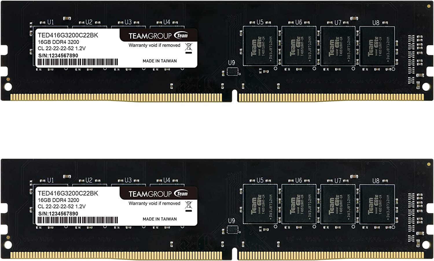 TEAMGROUP Elite DDR4 32GB Kit (2 X 16GB) 3200Mhz (PC4-25600) CL22