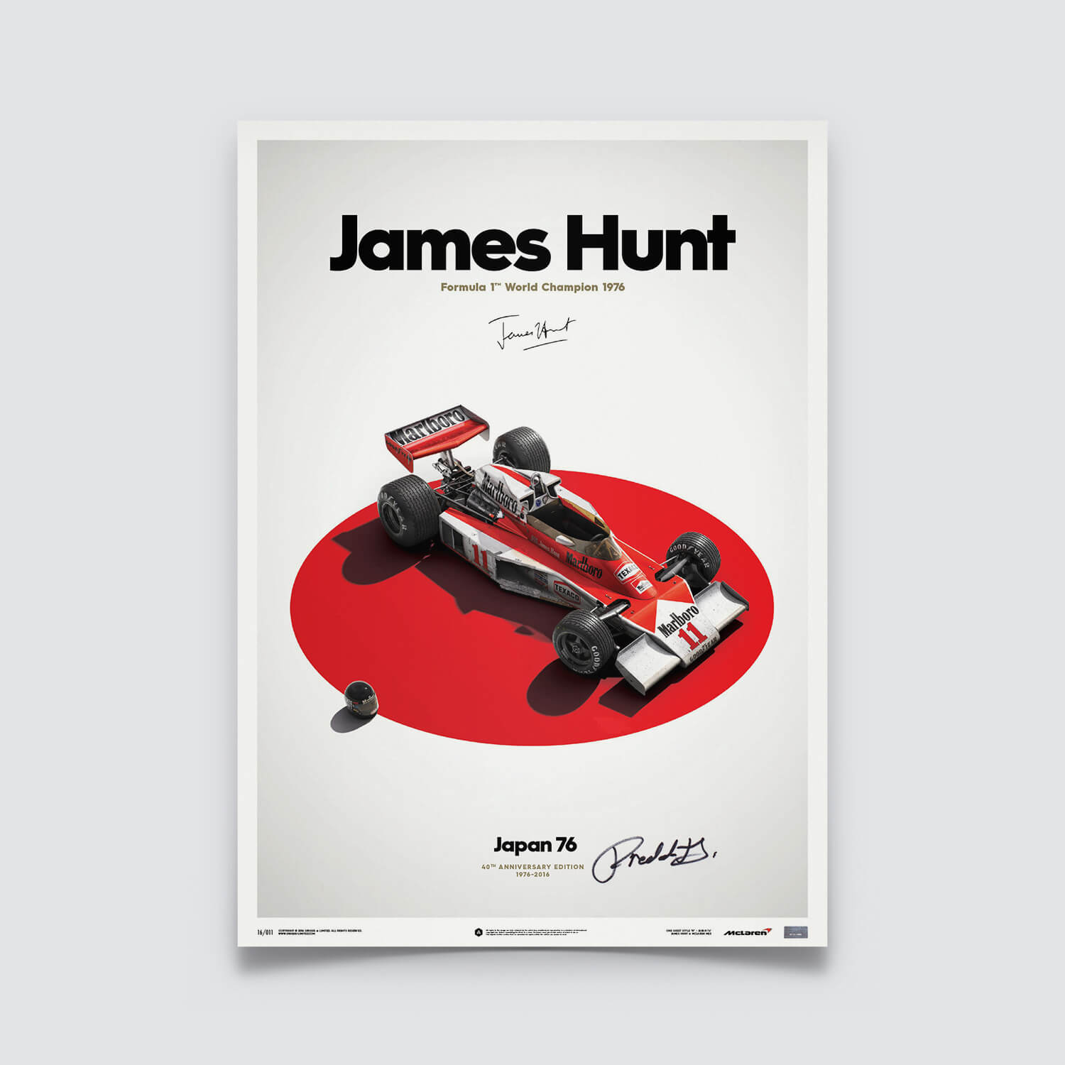 Signed by Freddie Hunt | 1976 James Hunt McLaren M23 Japanese GP