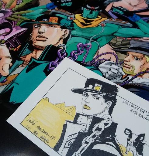 ポストカードは荒木先生描き下ろし「承太郎＆イギー」！！ 『ジョジョ