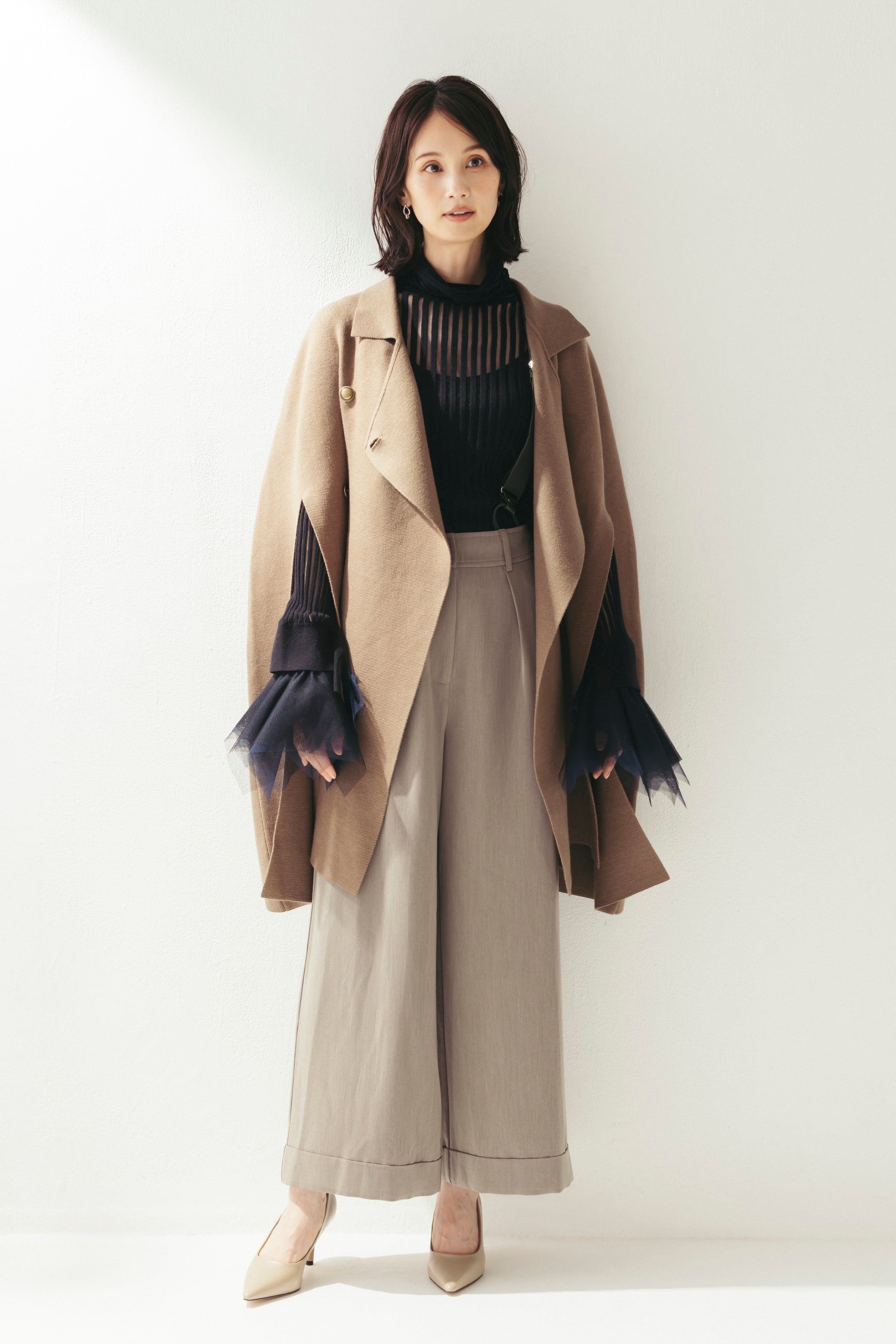 ニットケープコート（ベルト付き） NS-350 – ATELIER N'S