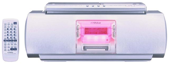 ビクター、ディスプレイをライトアップするMDラジカセ