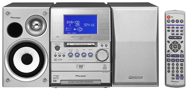 パイオニア、本体幅162mmのDVDプレーヤー一体型ミニコンポ