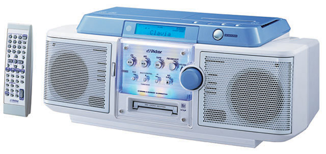ビクター、αサウンド搭載MDラジカセ