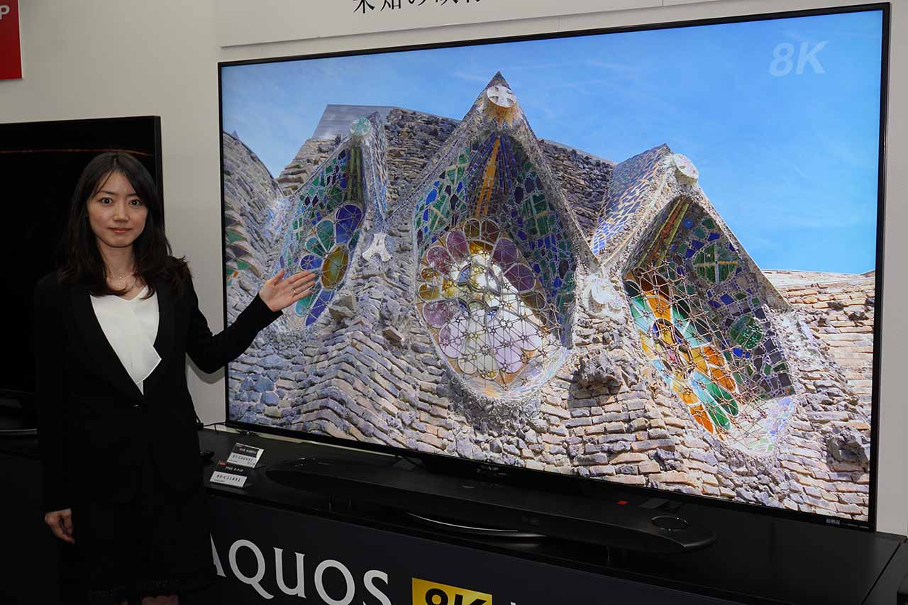 8Kテレビ時代の幕開け、シャープAQUOS 8K 11月発売。70型100万円、80型