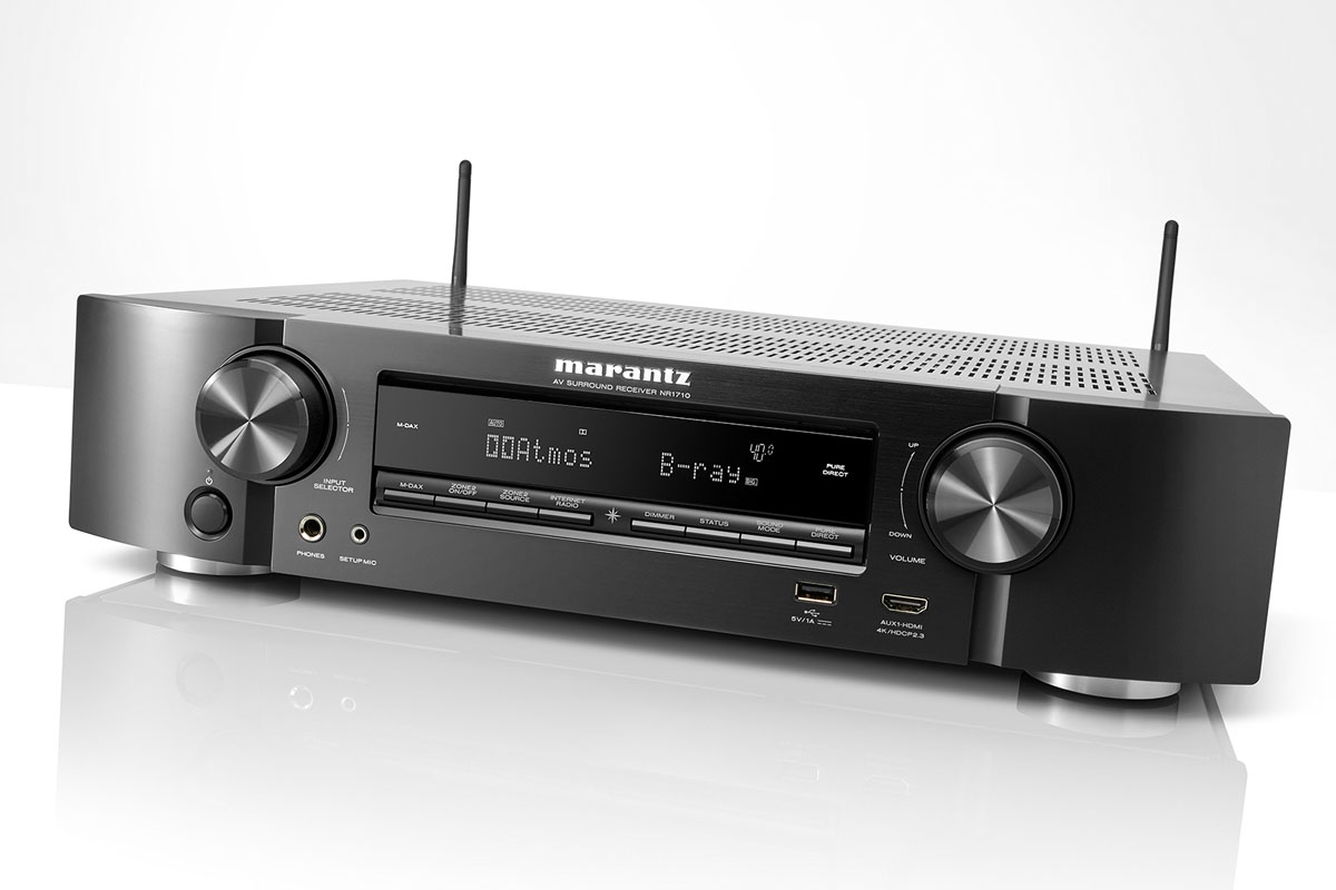 マランツ、9万円の薄型AVアンプ「NR1710」。スピーカー2本でもAtmos