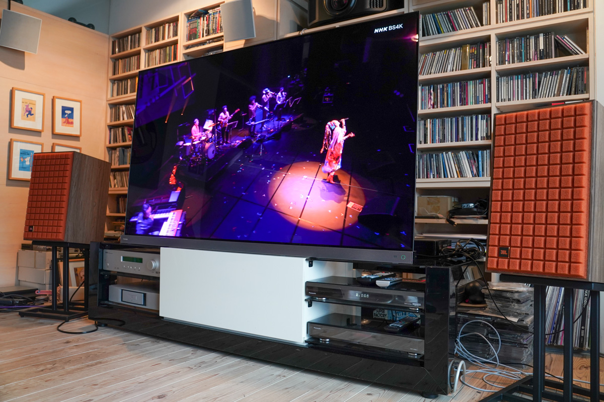 レビュー】東芝レグザ「65X9400」内蔵アンプで、JBL本格スピーカーを