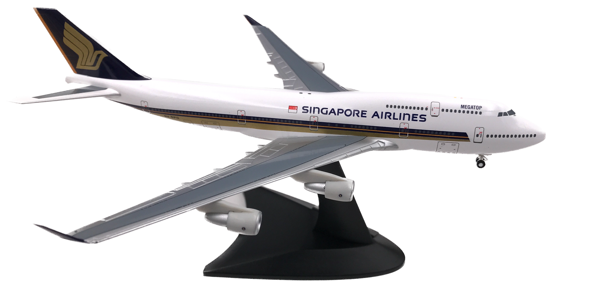 SINGAPORE AIRLINES MEGATOP BOEING 747-400 1:400 [HERPA] – aviation