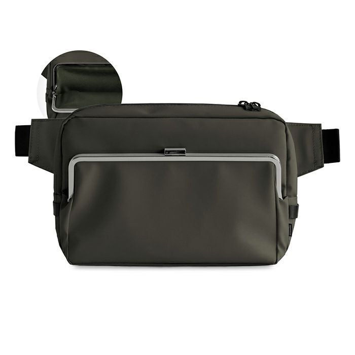 在庫商品】がま口スクエアウエストバッグ【Sarei デューロン