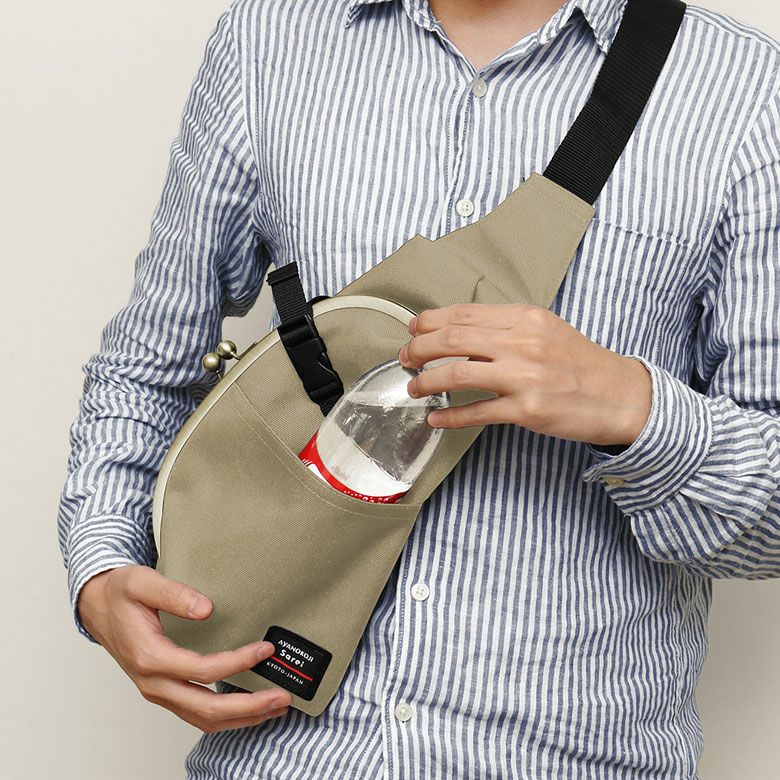 在庫商品】ドロップ型がま口ボディバッグ【Sarei コーデュラ（R）re