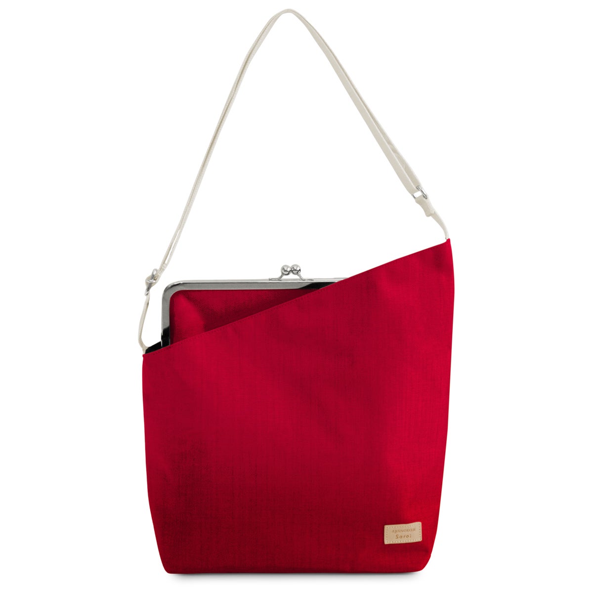 在庫商品】がま口縦型ワンショルダーバッグ【Sarei コーデュラ（R）re