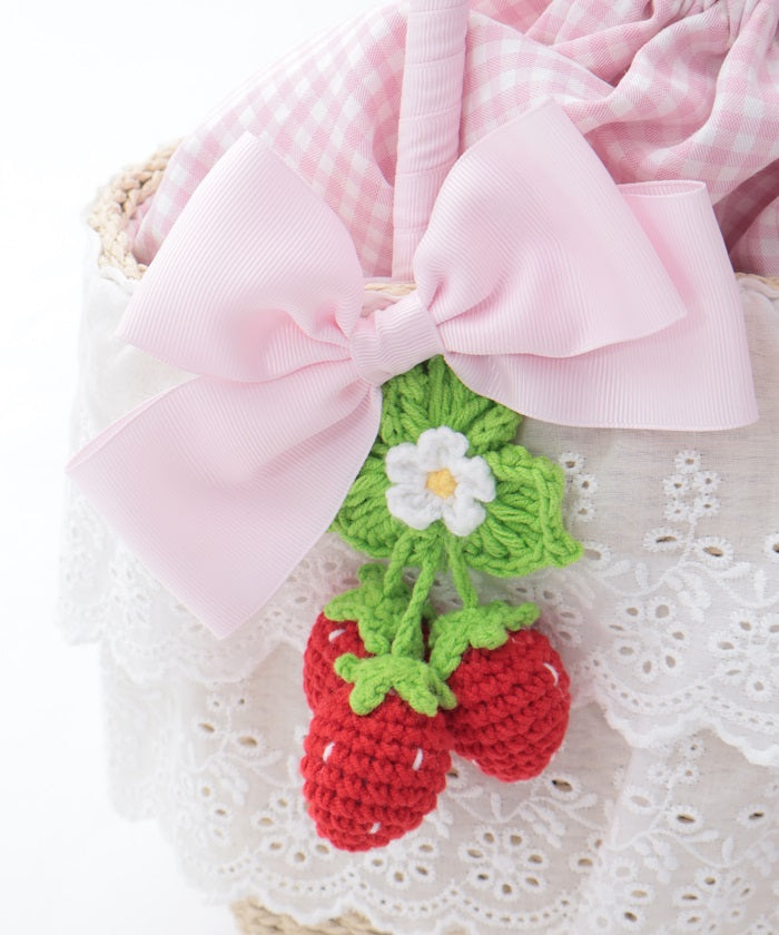 Strawberry Amigurumi Basket Bag (Made to Order) – axes femme from