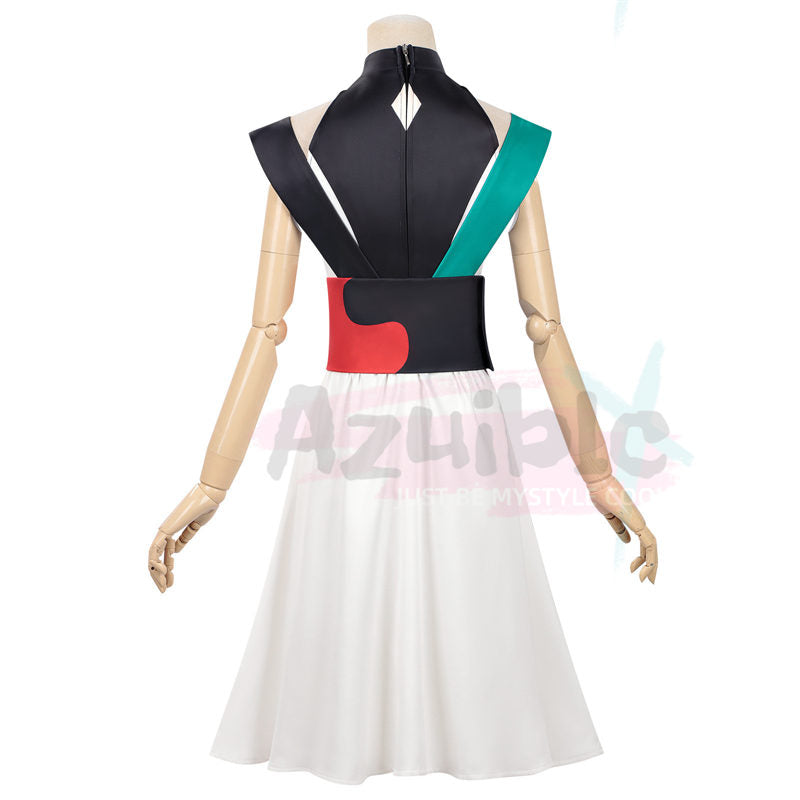 Azuiblc 超かぐや姫！ 月見 ヤチヨ ワンピース コスプレ衣装 ドレス る