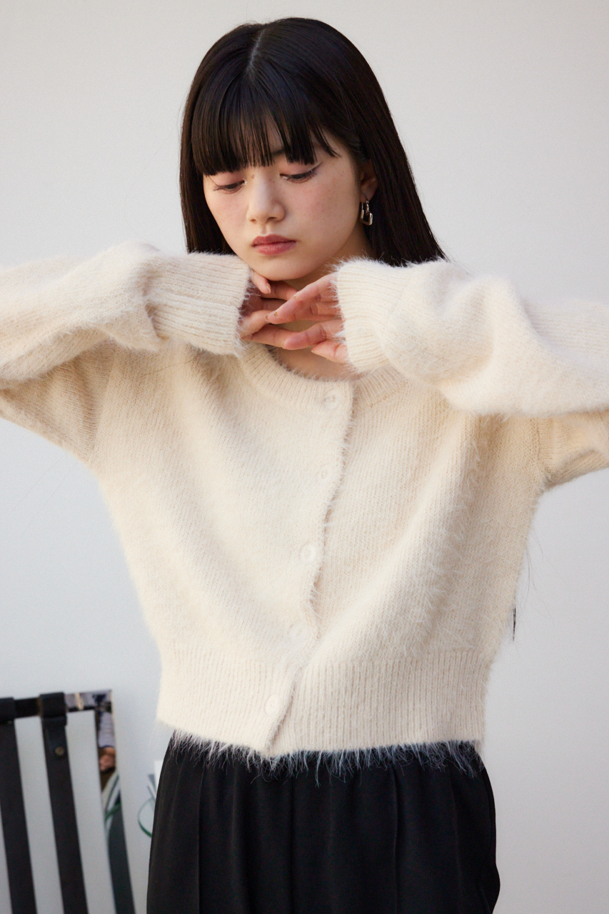 シャギークルーネックカーディガン｜WOMEN｜250HSX70-457B｜AZUL BY