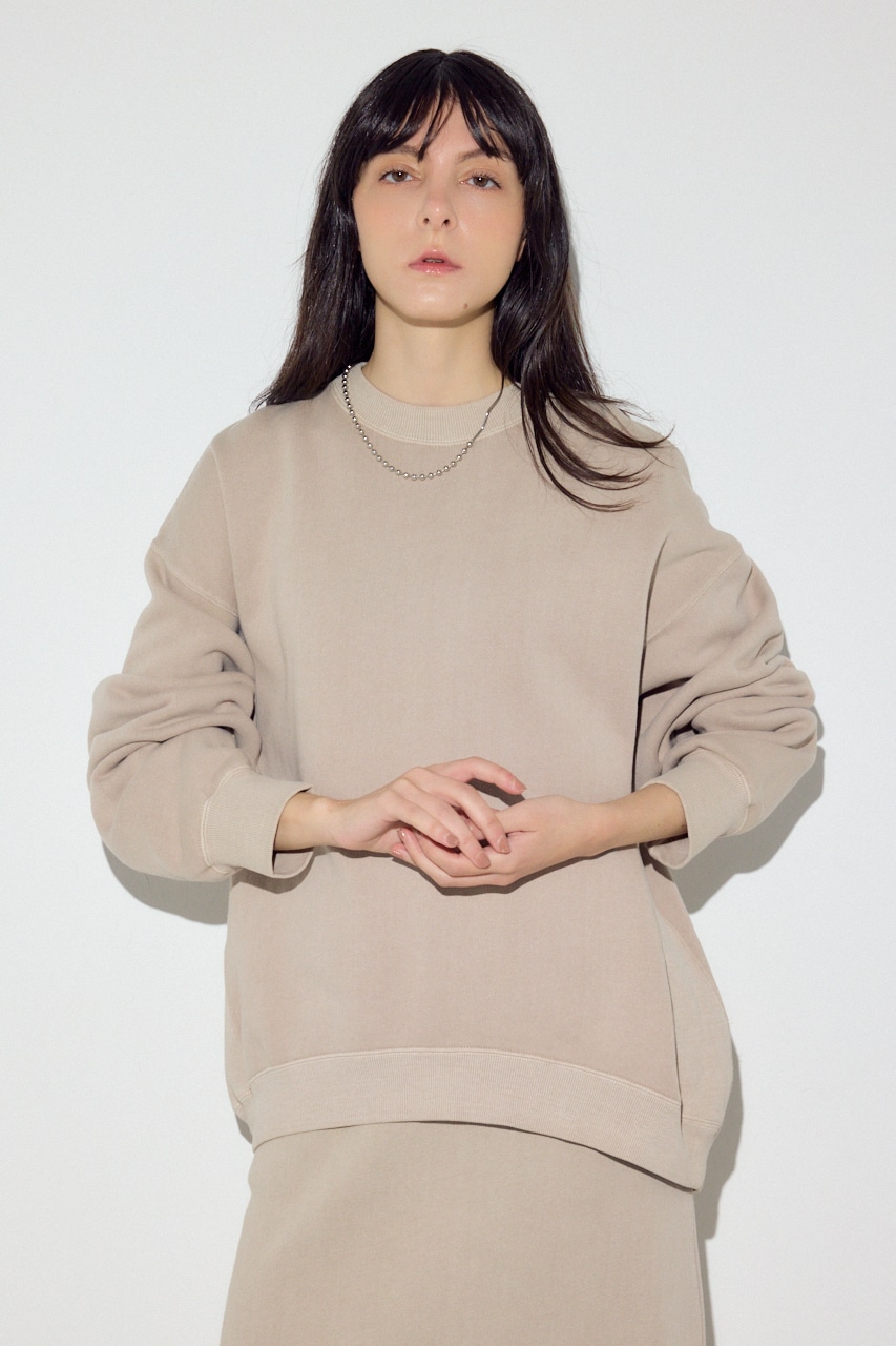 ピグメント起毛裏毛クルーネックトップス｜WOMEN｜250JSR80-3181｜AZUL