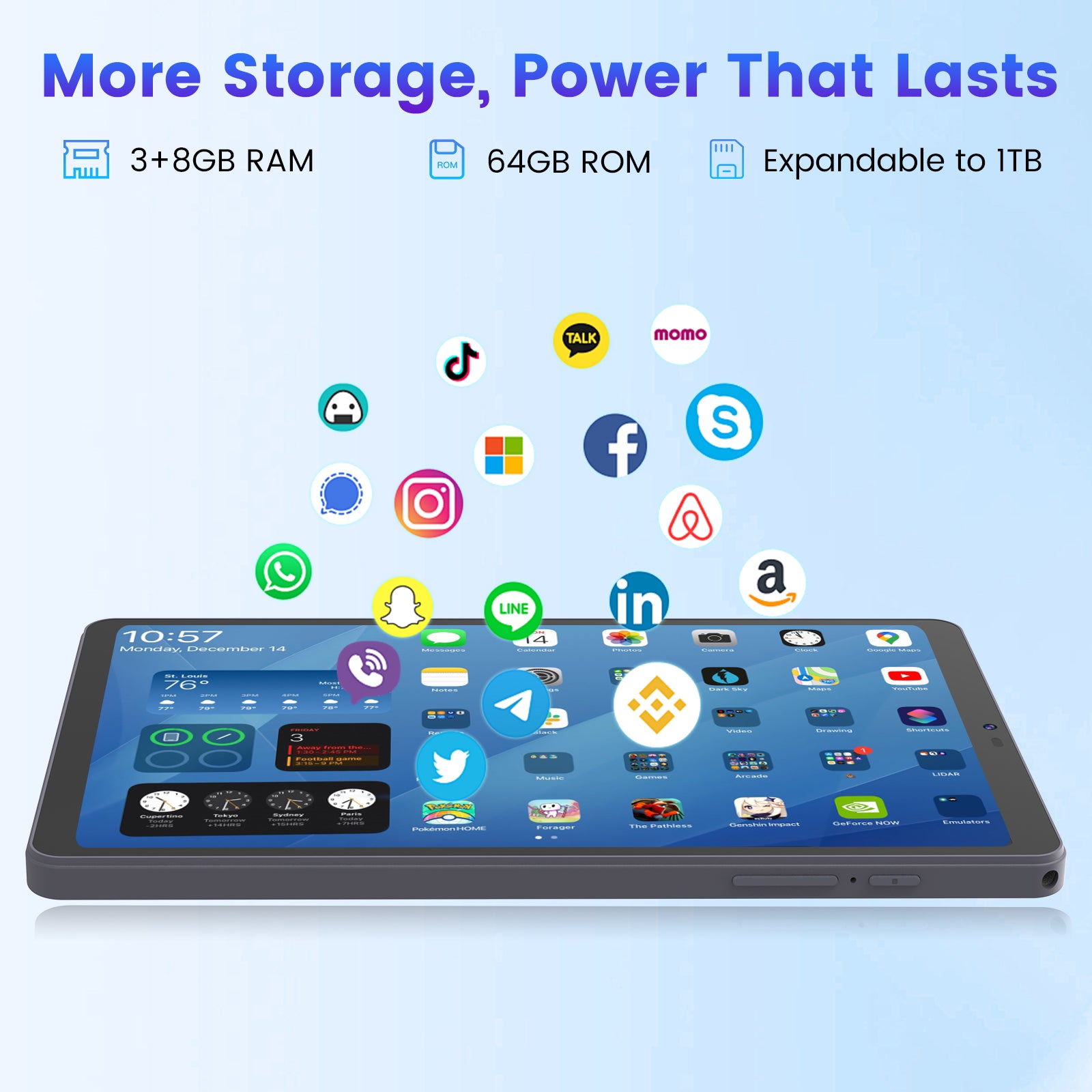 Mini Tablet 8.7 inch, Android Tablet with 5000mAh, Wi-Fi 6 & BT5.0