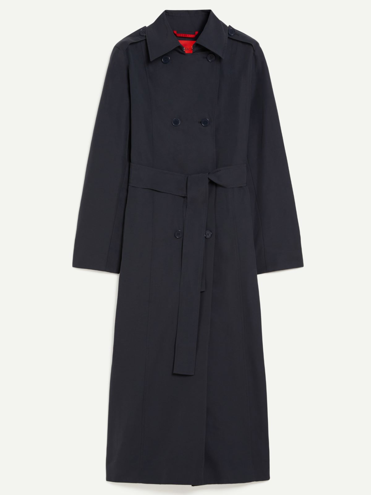 ミロング] ダブルブレスト ロング トレンチ コート, navy | MAX&Co.