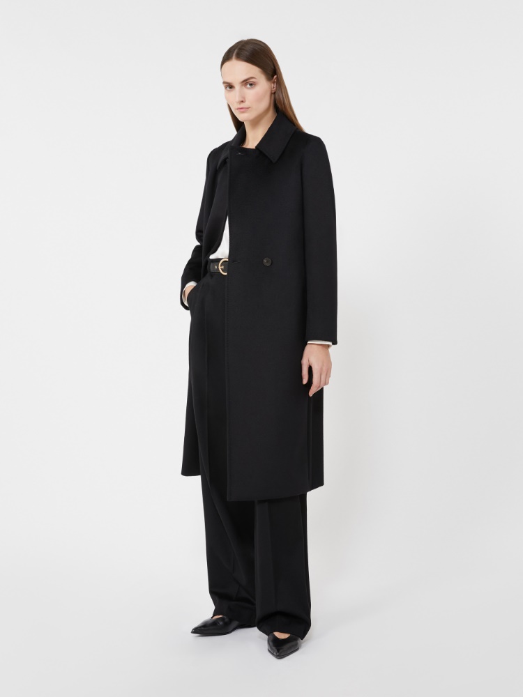 Bコラージュ] ピュア ヴァージンウール コート, black | Max Mara
