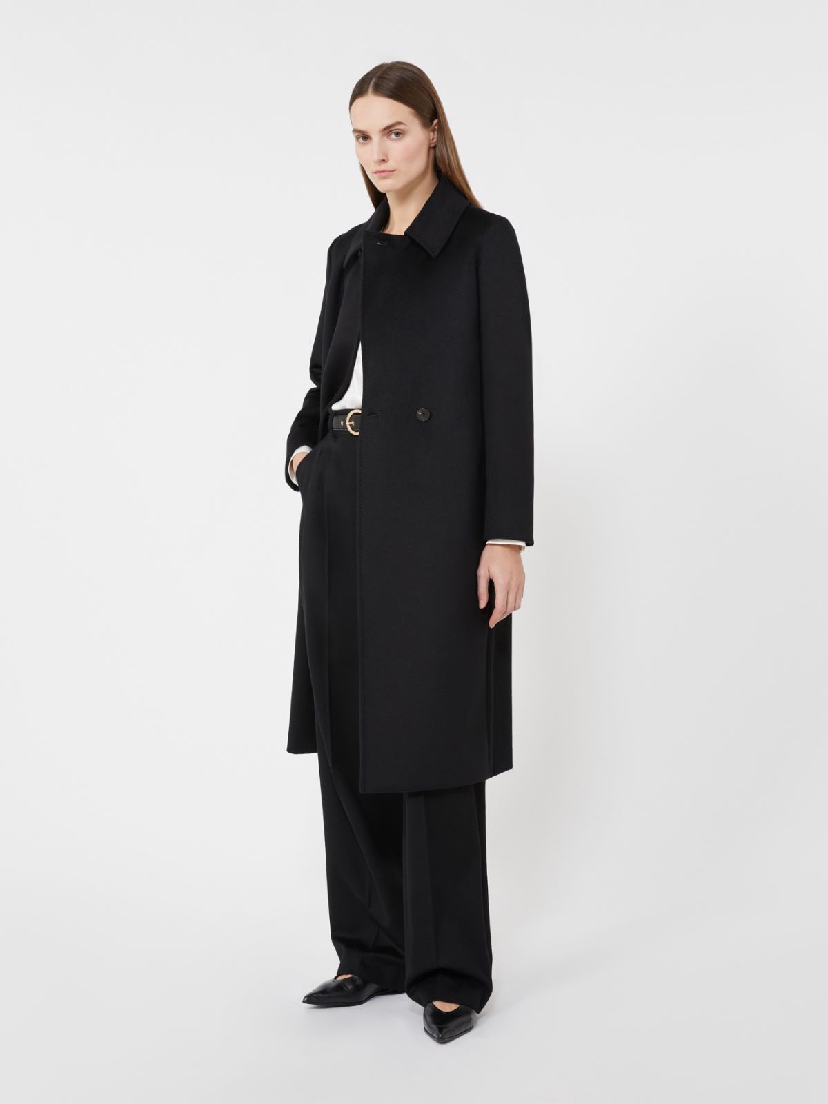 Bコラージュ] ピュア ヴァージンウール コート, black | Max Mara