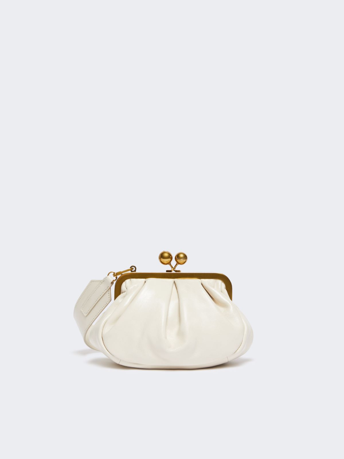 Small crinkled leather Pasticcino Bag, milk | Weekend Max Mara