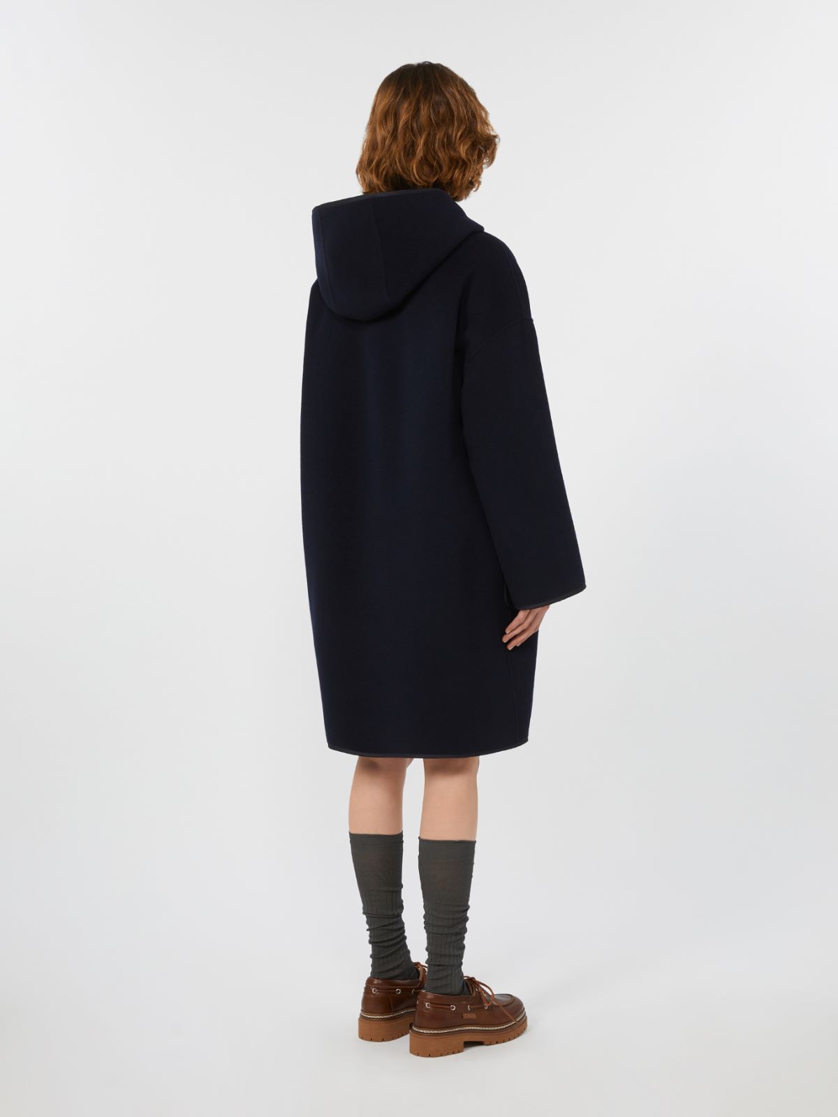Coat in double-faced wool broadcloth, navy | Weekend Max Mara