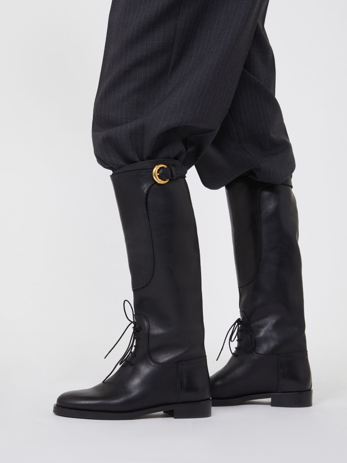 Leather boots, black | Weekend Max Mara