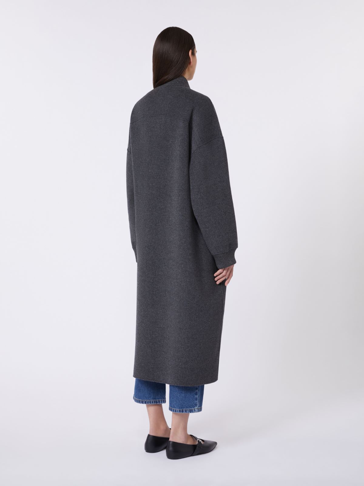 Long wool coat, dark grey | Weekend Max Mara